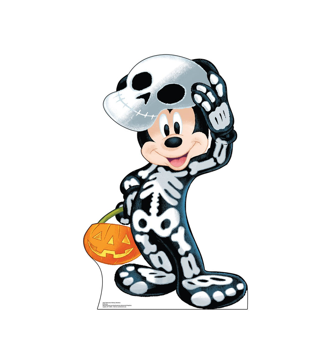 Advanced Graphics Halloween Mickey Skeleton Life Size Cardboard Cutout Standup