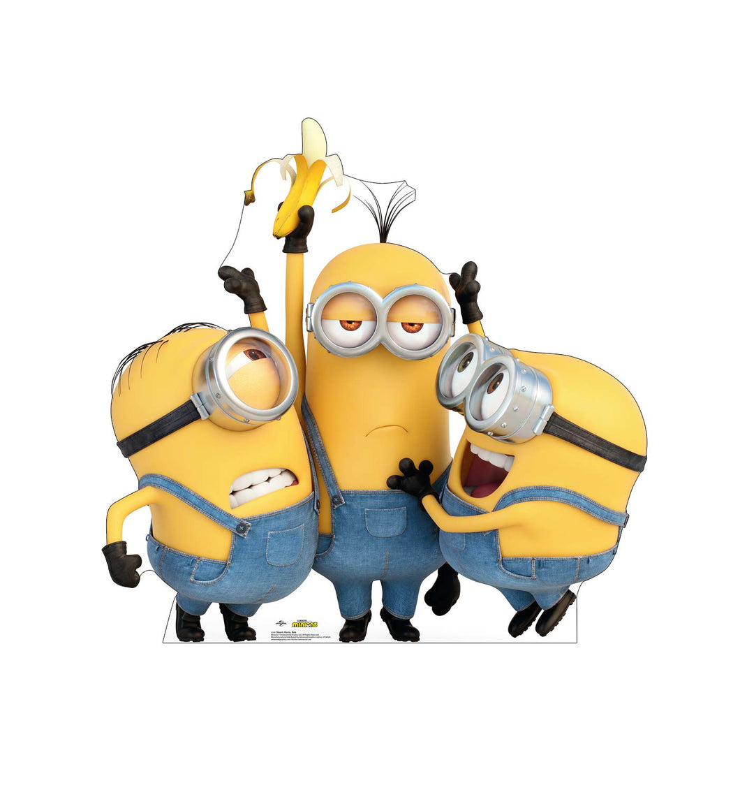 Advanced Graphics Stuart, Kevin & Bob Life Size Cardboard Cutout Standup - Minions