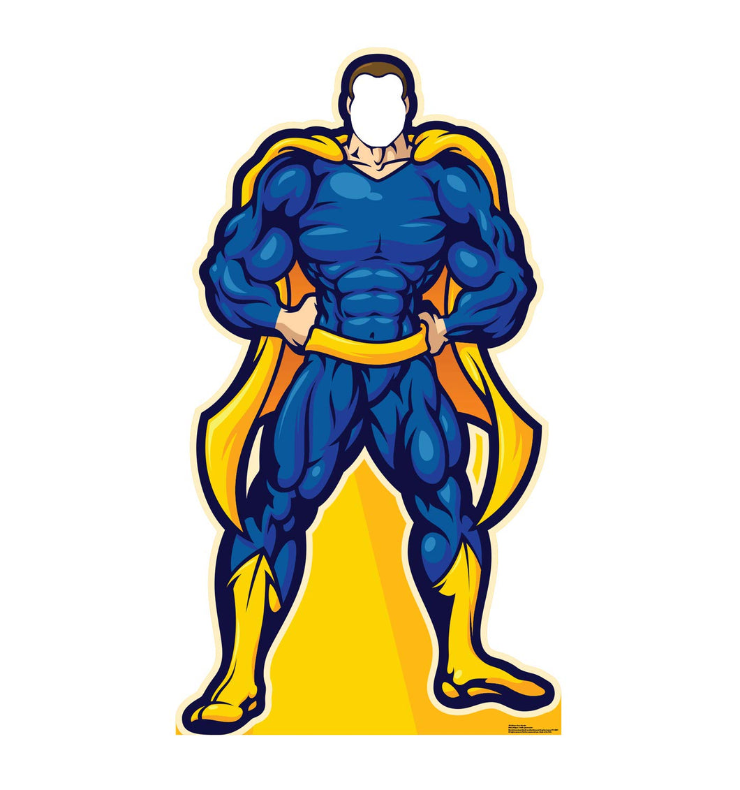 Advanced Graphics Super Hero in Blue Life Size Cardboard Cutout Standup