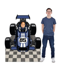 Load image into Gallery viewer, Advanced Graphics Blue Race Car Stand - in Life Size Cardboard Cutout Standup - AT TEN Distribution
