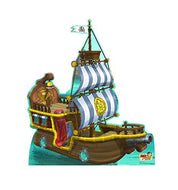 Advanced Graphics Bucky Pirate Ship Life Size Cardboard Cutout Standup - Disney Junior's Jake and The Never Land Pirates - AT TEN Distribution
