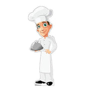 Advanced Graphics Cartoon Chef Life Size Cardboard Cutout Standup - AT TEN Distribution