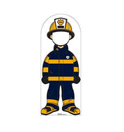 Advanced Graphics Cartoon Fireman Stand - in Life Size Cardboard Cutout Standup - AT TEN Distribution