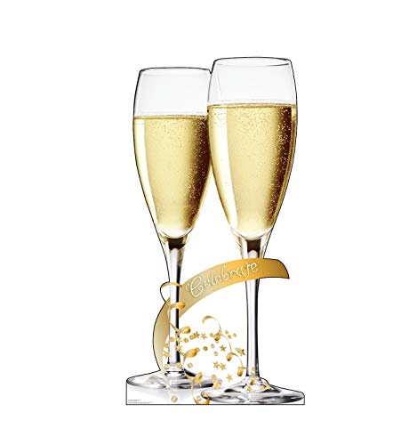 Advanced Graphics Celebrate Champagne Glasses Life Size Cardboard Cutout Standup - AT TEN Distribution