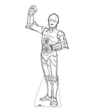 Load image into Gallery viewer, Advanced Graphics Color Me C - 3PO Life Size Cardboard Cutout Standup - Disney's Star Wars - AT TEN Distribution
