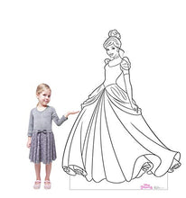 Load image into Gallery viewer, Advanced Graphics Color Me Cinderella Life Size Cardboard Cutout Standup - Disney - AT TEN Distribution
