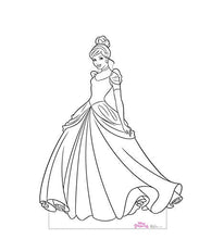 Load image into Gallery viewer, Advanced Graphics Color Me Cinderella Life Size Cardboard Cutout Standup - Disney - AT TEN Distribution
