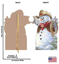 Load image into Gallery viewer, Advanced Graphics Cowboy Snowman Life Size Cardboard Cutout Standup - Dona Gelsinger Art - AT TEN Distribution
