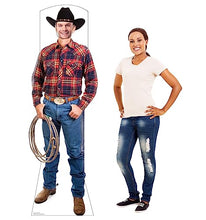 Load image into Gallery viewer, Advanced Graphics Cowboy with Rope Stand - in Life Size Cardboard Cutout Standup - AT TEN Distribution
