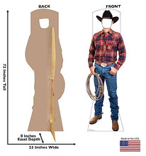 Load image into Gallery viewer, Advanced Graphics Cowboy with Rope Stand - in Life Size Cardboard Cutout Standup - AT TEN Distribution
