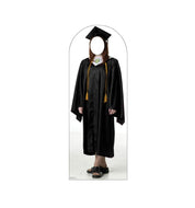 Advanced Graphics Female Graduate Black Cap & Gown Stand - in Life Size Cardboard Cutout Standup - AT TEN Distribution