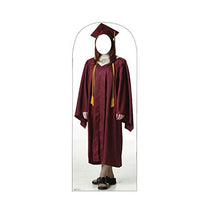Load image into Gallery viewer, Advanced Graphics Female Graduate Red Cap &amp; Gown Stand - in Life Size Cardboard Cutout Standup - AT TEN Distribution
