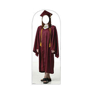 Advanced Graphics Female Graduate Red Cap & Gown Stand - in Life Size Cardboard Cutout Standup - AT TEN Distribution