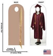 Load image into Gallery viewer, Advanced Graphics Female Graduate Red Cap &amp; Gown Stand - in Life Size Cardboard Cutout Standup - AT TEN Distribution
