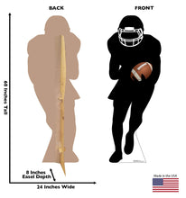 Load image into Gallery viewer, Advanced Graphics Football Player Runningback Silhouette Life Size Cardboard Cutout Standup - AT TEN Distribution
