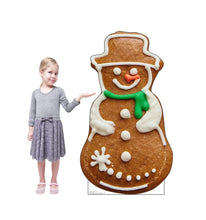 Load image into Gallery viewer, Advanced Graphics Gingerbread Snowman Cookie Life Size Cardboard Cutout Standup - AT TEN Distribution

