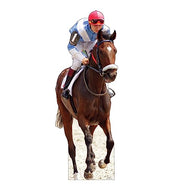 Advanced Graphics Horse and Jockey Life Size Cardboard Cutout Standup - AT TEN Distribution