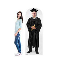Load image into Gallery viewer, Advanced Graphics Male Graduate Black Cap &amp; Gown Stand - in Life Size Cardboard Cutout Standup - AT TEN Distribution
