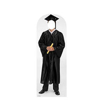 Load image into Gallery viewer, Advanced Graphics Male Graduate Black Cap &amp; Gown Stand - in Life Size Cardboard Cutout Standup - AT TEN Distribution
