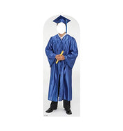Advanced Graphics Male Graduate Blue Cap & Gown Stand - in Life Size Cardboard Cutout Standup - AT TEN Distribution