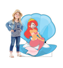 Load image into Gallery viewer, Advanced Graphics Mermaid in Clam Shell Stand - in Life Size Cardboard Cutout Standup - AT TEN Distribution
