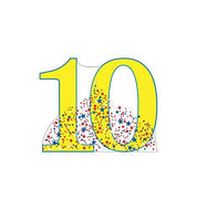 Advanced Graphics Number 10 Life Size Cardboard Cutout Standup - 10th Anniversary - 10th Birthday - AT TEN Distribution