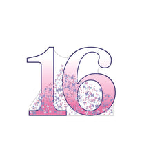 Load image into Gallery viewer, Advanced Graphics Number 16 Life Size Cardboard Cutout Standup - Sweet Sixteen Birthday Décor - AT TEN Distribution
