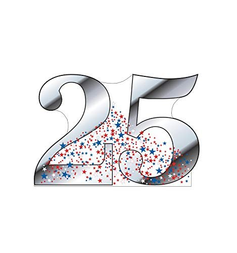 Advanced Graphics Number 25 Life Size Cardboard Cutout Standup - 25th Anniversary - 25th Birthday - AT TEN Distribution