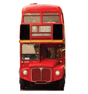 Advanced Graphics Old London Bus Life Size Cardboard Cutout Standup - AT TEN Distribution
