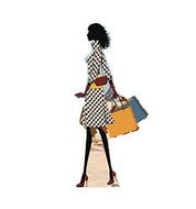 Advanced Graphics Paris Shopper Life Size Cardboard Cutout Standup - Paris Party Theme - AT TEN Distribution