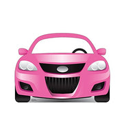 Advanced Graphics Pink Sports Car Stand - in Cardboard Cutout Standup - AT TEN Distribution