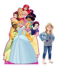 Load image into Gallery viewer, Advanced Graphics Princess Collage Life Size Cardboard Cutout Standup - Disney - AT TEN Distribution
