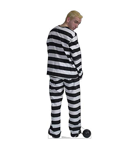 Advanced Graphics Prisoner in Striped Suit with Ball and Chain Life Size Cardboard Cutout Standup - AT TEN Distribution