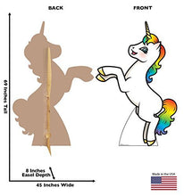 Load image into Gallery viewer, Advanced Graphics Rainbow Unicorn Life Size Cardboard Cutout Standup - AT TEN Distribution
