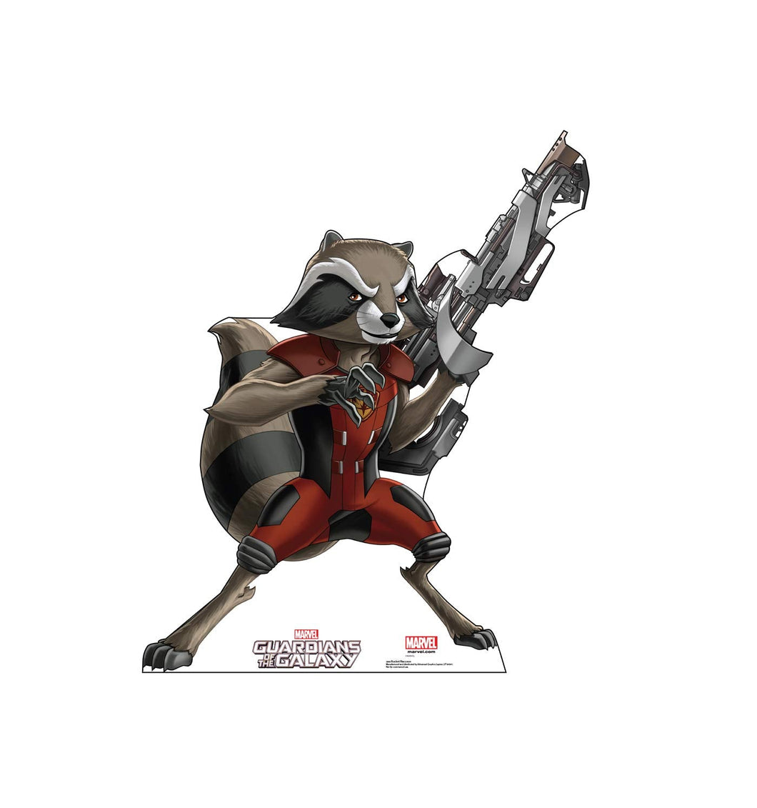Advanced Graphics Rocket Raccoon Life Size Cardboard Cutout Standup - Guardians of The Galaxy (TV Series) - AT TEN Distribution