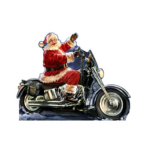 Advanced Graphics Santa Motorcycle Life Size Cardboard Cutout Standup - Dona Gelsinger Art - AT TEN Distribution