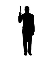 Advanced Graphics Secret Agent Spy with Gun Silhouette Life Size Cardboard Cutout Standup - AT TEN Distribution