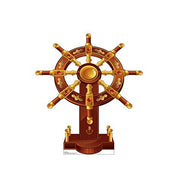 Advanced Graphics Ship's Wheel Life Size Cardboard Cutout Standup - AT TEN Distribution