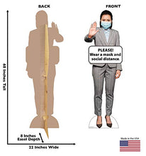 Load image into Gallery viewer, Advanced Graphics Social Distance Mask Standee Female Life Size Cardboard Cutout Standup - AT TEN Distribution
