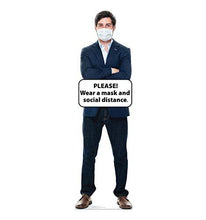 Load image into Gallery viewer, Advanced Graphics Social Distance Mask Standee Male Life Size Cardboard Cutout Standup - AT TEN Distribution
