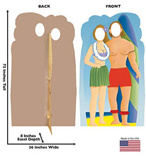 Load image into Gallery viewer, Advanced Graphics Surfer Couple Holding Surfboard Stand - in Life Size Cardboard Cutout Standup - AT TEN Distribution
