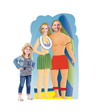 Load image into Gallery viewer, Advanced Graphics Surfer Couple Holding Surfboard Stand - in Life Size Cardboard Cutout Standup - AT TEN Distribution
