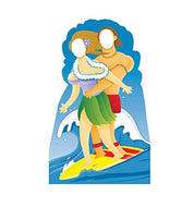 Advanced Graphics Surfer Couple Stand - in Life Size Cardboard Cutout Standup - AT TEN Distribution