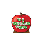Advanced Graphics Teacher's Appreciation Apple Life Size Cardboard Cutout Standup - World Class Teacher - AT TEN Distribution