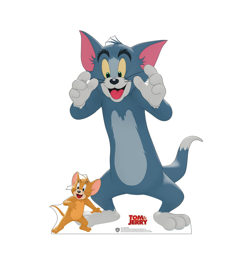 Advanced Graphics Tom & Jerry Life Size Cardboard Cutout Standup - Tom & Jerry: The Movie (2021 Film) - AT TEN Distribution