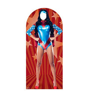 Advanced Graphics Woman Super Hero Stand - in Life Size Cardboard Cutout Standup - AT TEN Distribution