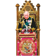 H10519 King Charles III Crown Throne Cardboard Cutout Standee Standup - AT TEN Distribution