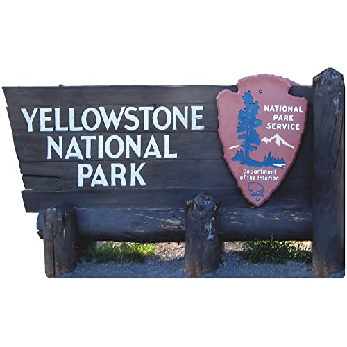 H13550 Yellowstone National Park South Entrance Silhouette Cardboard Cutout Standee Standup - AT TEN Distribution