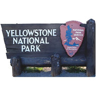 H13550 Yellowstone National Park South Entrance Silhouette Cardboard Cutout Standee Standup - AT TEN Distribution