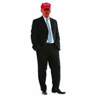 H38009V1 Donald Trump Red Hat Cardboard Cutout Standup - AT TEN Distribution